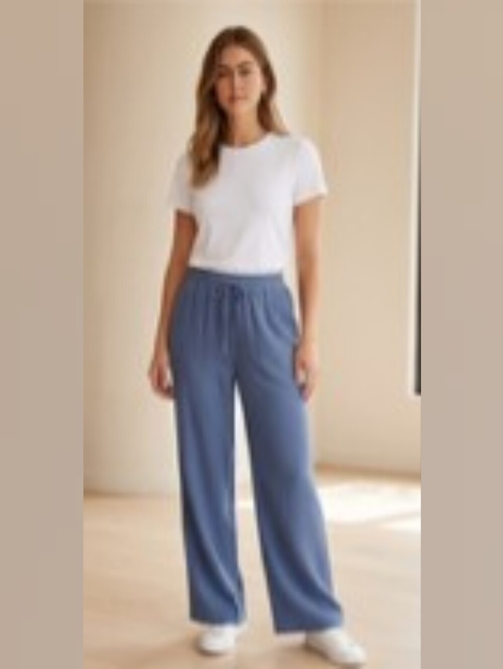 Just Be Wide Leg Blue Pants